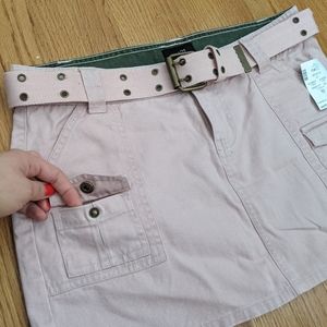 NWT Light Pink Mini Cargo Skirt With Pockets
